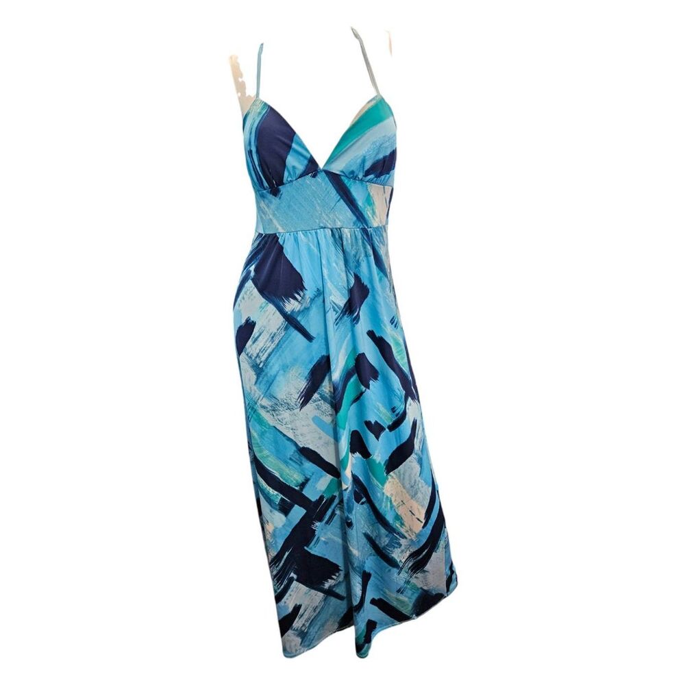 City Triangles Blue Halter Maxi Dress Size 6 - Picture 1 of 8